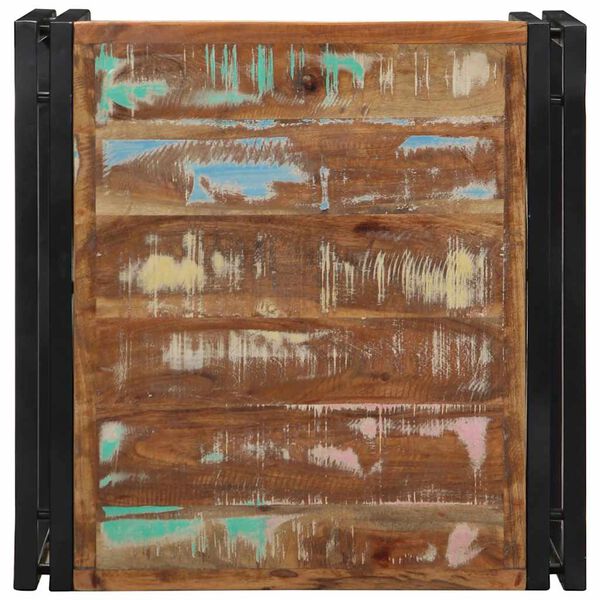 vidaXL Salontafel 50x50x35 cm massief gerecycled hout meerkleurig