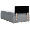 vidaXL Boxspring met matras stof lichtgrijs 120x200 cm