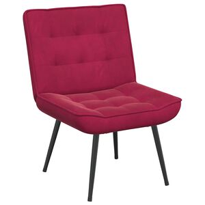 vidaXL Relaxstoel 64x74x84 cm fluweel wijnrood