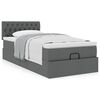 vidaXL Ottoman bed met matras 80x200cm stof donkergrijs
