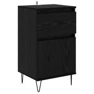 vidaXL Dressoir Zwart eiken 35 x 40 x 70 cm Bewerkt hout
