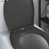 vidaXL Toiletzitting Antraciet 44,8 x 37,3 x 4,2 cm Duroplast
