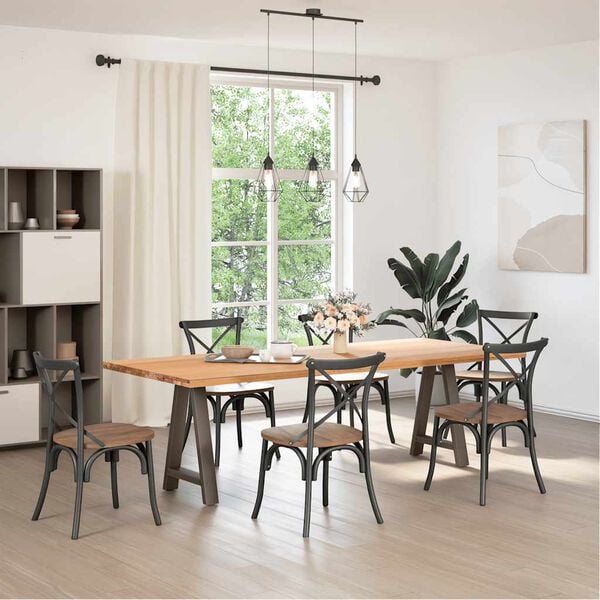 vidaXL Eettafelpoten 2 st A-vormig 60x(72-73) cm staal