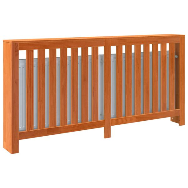 vidaXL Radiatorombouw 169x19x84 cm massief grenenhout wasbruin