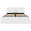 vidaXL Bedframe met opslag hydraulisch LED kunstleer wit 120x200 cm