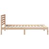 vidaXL Bedframe met hoofdeinde Bruin 90 x 190 cm Massief grenenhout