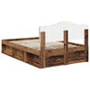 vidaXL Bedframe met hoofdeinde Oudhout 120 x 190 cm Massief grenenhout