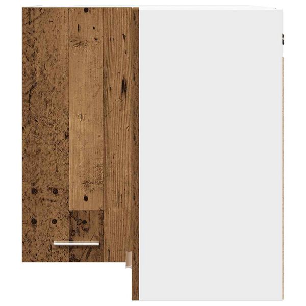 vidaXL Hanghoekkast Lyon 57x57x60 cm bewerkt hout oud houtkleurig