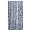 vidaXL Vliegengordijn 100x200 cm chenille blauw en wit
