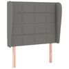 vidaXL Hoofdbord met randen 83x23x118/128 cm stof donkergrijs