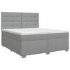 vidaXL Boxspringbed met matras Lichtgrijs 180 x 200 cm Stof