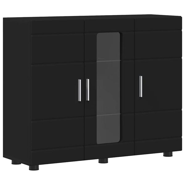 vidaXL Dressoir met plank Zwart 55,5 x 29 x 100 cm Bewerkt hout