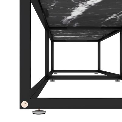 vidaXL Tv-meubel 180x40x40,5 cm gehard glas zwartmarmerkleurig
