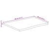 vidaXL Tafelblad met natuurlijke rand 80x60x2,5 cm massief mangohout