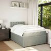 vidaXL Boxspring met matras fluweel lichtgrijs 120x200 cm