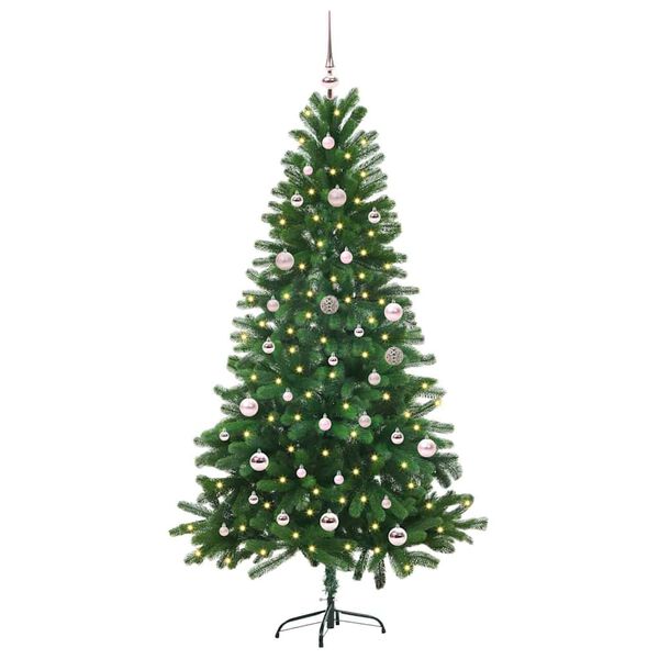 vidaXL Kerstboom met 150 LED met standaard Groen 150 cm PE