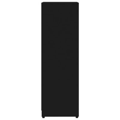 vidaXL 3-delige Badkamermeubelset spaanplaat zwart