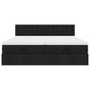 vidaXL Ottoman bed met matrassen 200x200cm stof zwart