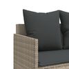 vidaXL 5-delige Loungeset met kussens poly rattan lichtgrijs