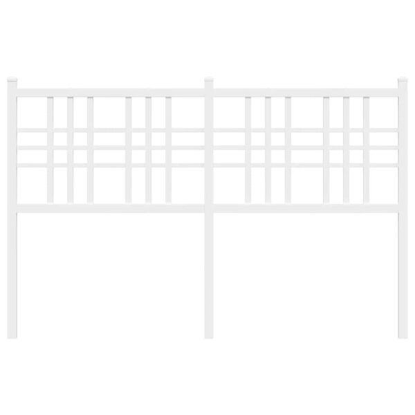 vidaXL Vervangend hoofdbord 120 cm metaal wit