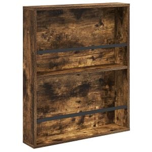 vidaXL Tijdschrift Rek Gerookt eiken 60 x 12 x 70 cm Bewerkt hout