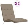 vidaXL Terrasstoelkussens 2 st oxford stof taupe