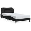 vidaXL Bedframe met LED zonder matras "Hvar" zwart 100x203 cm