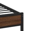 vidaXL Bedframe zonder matras metaal bruin eikenkleurig 120x190 cm