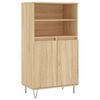 vidaXL Hoge kast 60x36x110 cm bewerkt hout sonoma eikenkleurig