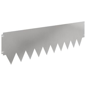 vidaXL Gazonrand 10 st 103 x 30 cm Staal zilver