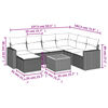 vidaXL 8-delige Loungeset met kussens poly rattan beige