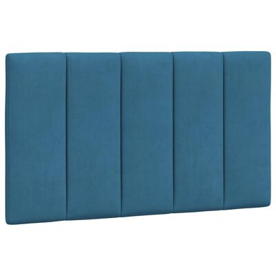 vidaXL Bedframe met hoofdbord fluweel blauw 80x200 cm
