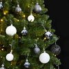 vidaXL Kunstkerstboom met scharnieren 300 LED's en kerstballen 270 cm