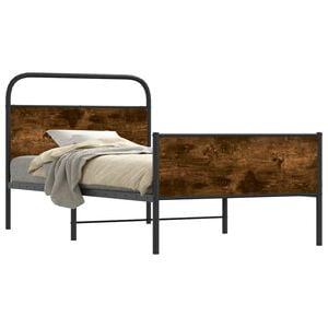 vidaXL Bedframe zonder matras bewerkt hout sonoma eikenkleur 100x190cm