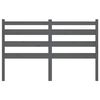 vidaXL Hoofdbord 166x4x100 cm massief grenenhout grijs