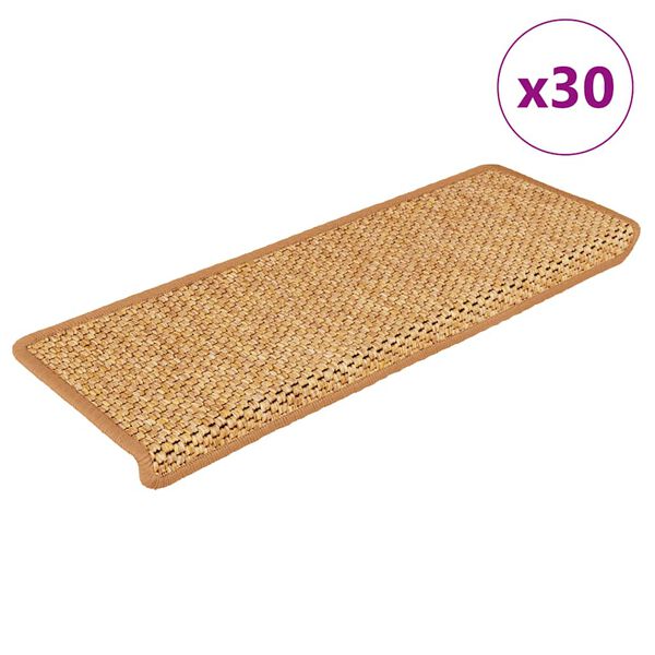 vidaXL Trapmatten zelfklevend 30 st sisal-look 65x21x4 cm sisal