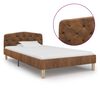 vidaXL Bedframe kunstsu&egrave;de bruin 90x200 cm