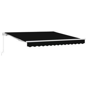 vidaXL Uitschuifbare luifel Zwart 300 x 250 x 165 cm