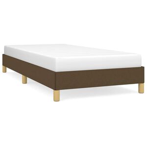 vidaXL Bedframe zonder matras 100x200 cm stof donkerbruin