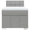 vidaXL Boxspring met matras stof lichtgrijs 80x200 cm