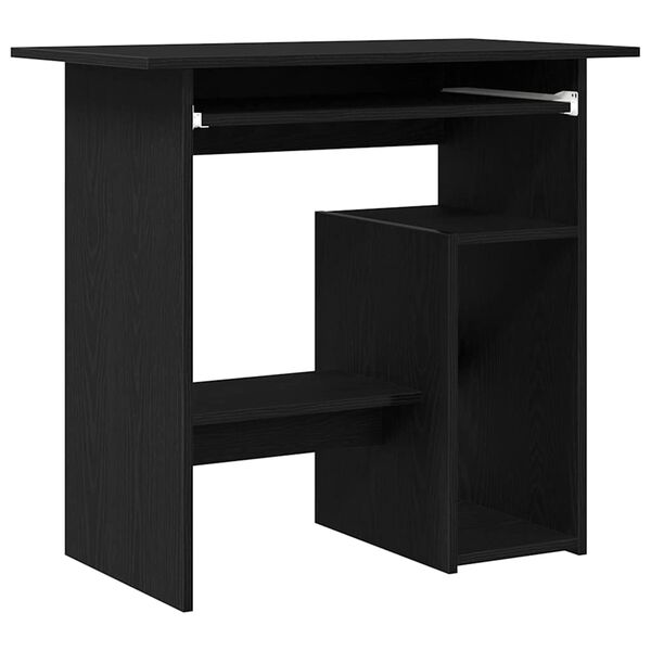 vidaXL Bureau 80x45x74 cm spaanplaat zwart eikenkleurig