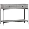 vidaXL Wandtafel 100x34,5x75 cm bewerkt hout grijs sonoma eikenkleurig
