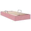 vidaXL Opslag bed met opslag Roze 90 x 190 cm Fluweel