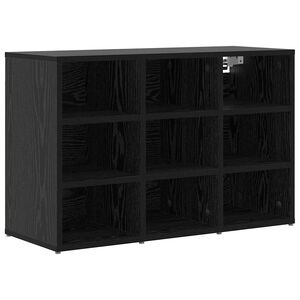 vidaXL Schoenenkast 77,5 x 30 x 51 cm Bewerkt hout Zwart eiken
