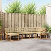 vidaXL Buiten bankenset met kussen 7 pcs Natuurlijk en Beige