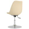 vidaXL Eetkamerstoelen 4 st draaibaar stof crèmekleurig