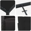 vidaXL Tuin eettafelset met kussen 7 pcs Zwart poly rattan