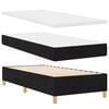vidaXL Boxspring bed met matras met hoofdeinde Zwart 90 x 190 cm Stof