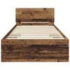 vidaXL Bedframe met hoofdeinde Oud Hout 90 x 190 cm Bewerkt hout
