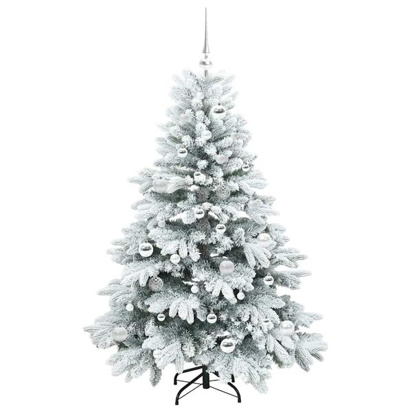 vidaXL Kunstkerstboom met 150 LED met standaard Wit 150 cm PE en PVC